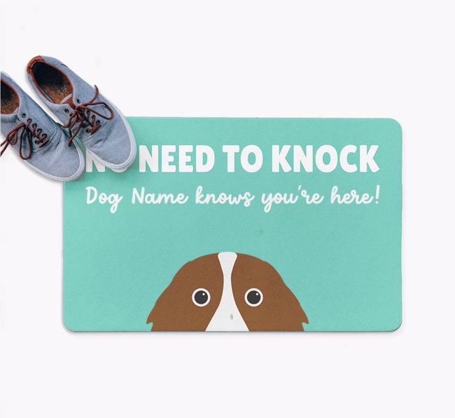 No Need To Knock: Personalized {breedFullName} Doormat